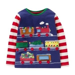 Baby Boden Long Sleeve Festive Lift the Flap Graphic Tee Baby Size 3-6M